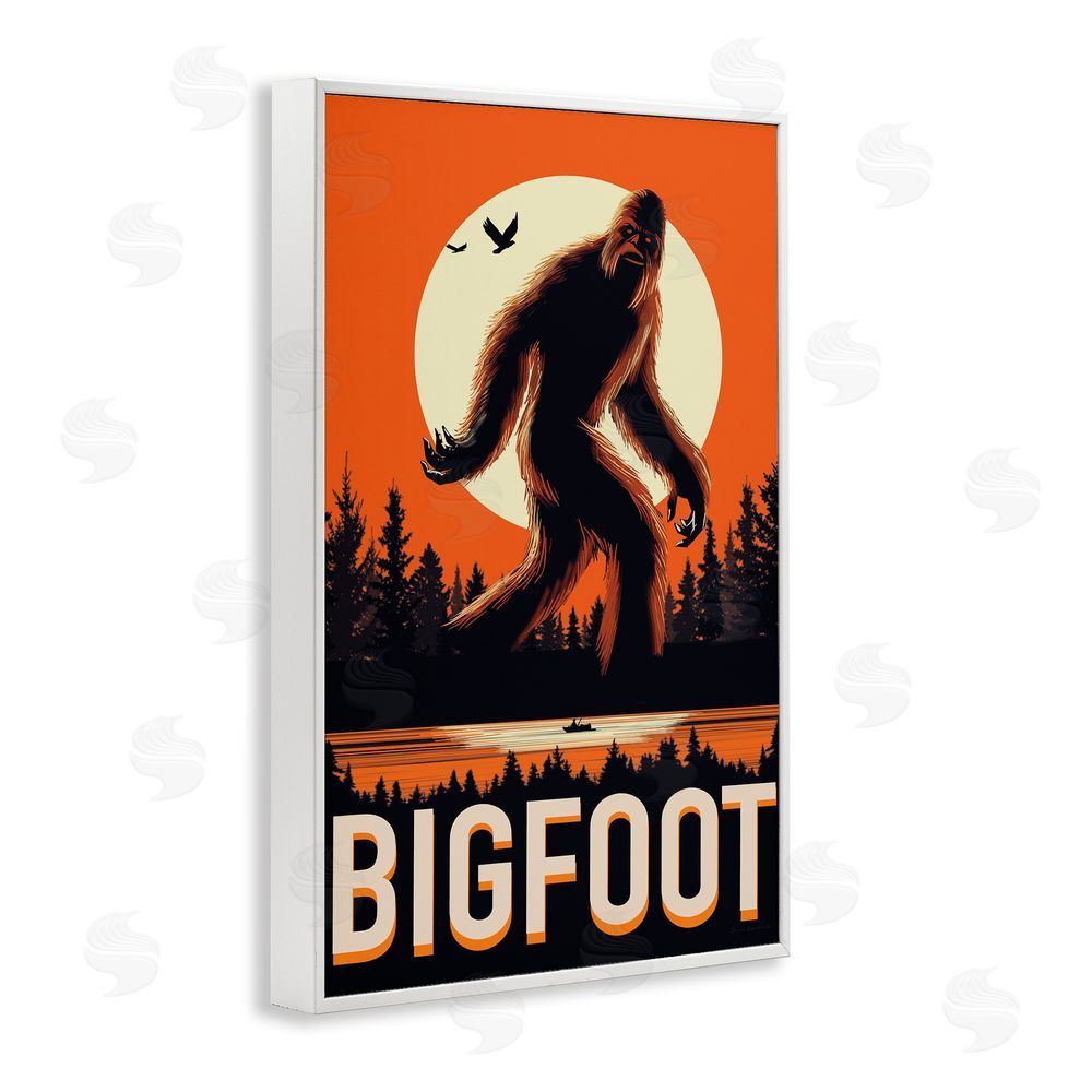 Omar Escalante Mythical Creature Lake Front White Framed Giclee Wall Art Print