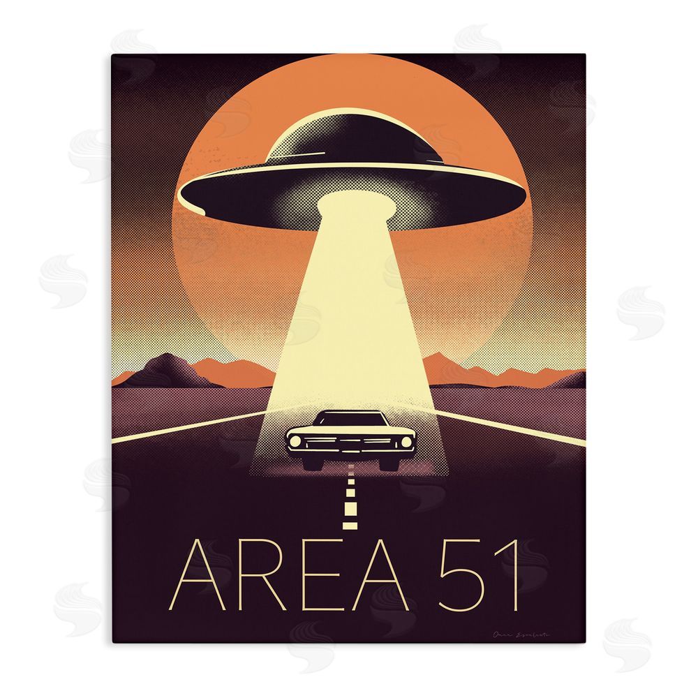 Omar Escalante Abduction On The Road Stretched Canvas Wall Art