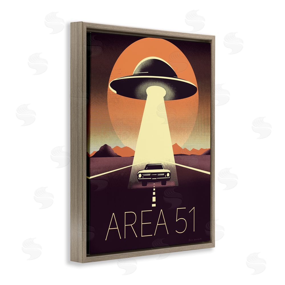 Omar Escalante Abduction On The Road Brown Floating Frame Canvas Wall Art Print