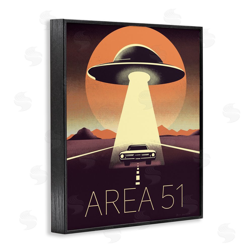 Omar Escalante Abduction On The Road Black Framed Giclee Wall Art Print