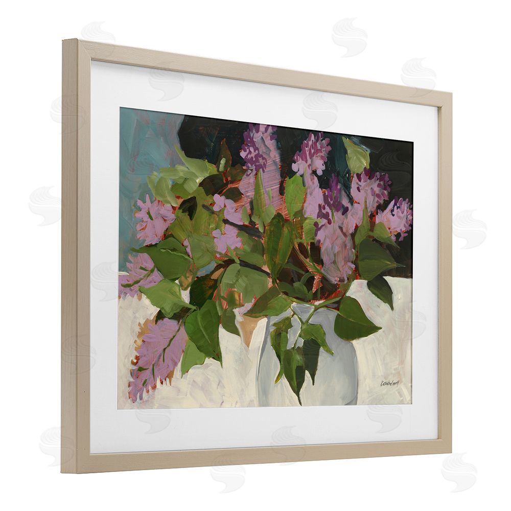 Katherine Lovell June Lilacs Bouquet Birch Framed Print Under Glass Wall Art