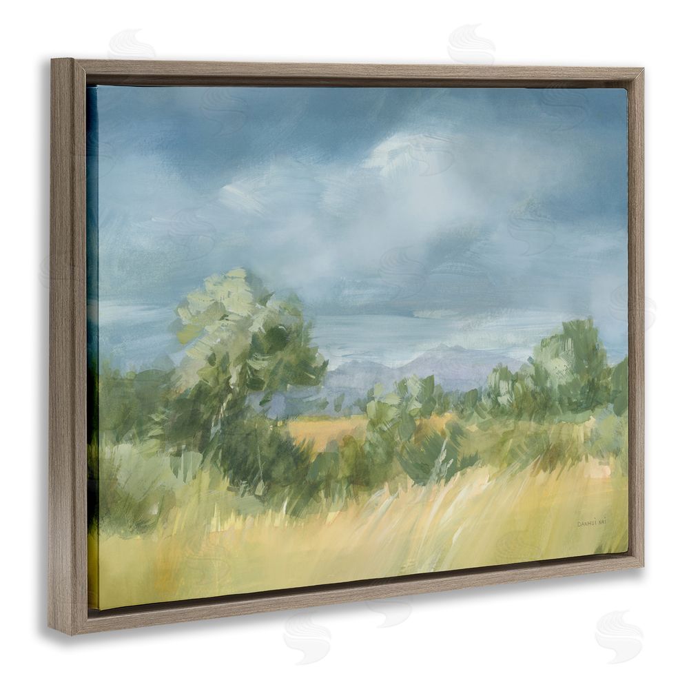 Danhui Nai Whispering Winds Countryside Brown Floating Frame Canvas Wall Art Print