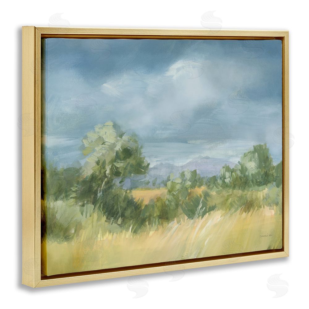 Danhui Nai Whispering Winds Countryside Gold Floating Frame Canvas Wall Art Print
