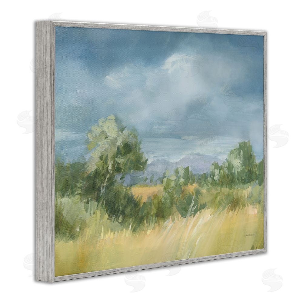 Danhui Nai Whispering Winds Countryside Gray Framed Giclee Wall Art Print