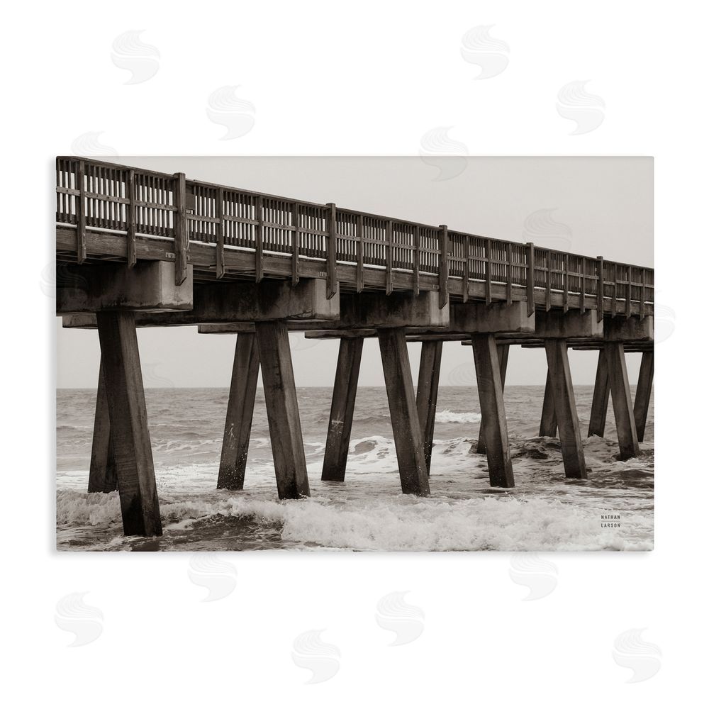 Nathan Larson Pier Angles Structure Stretched Canvas Wall Art Print