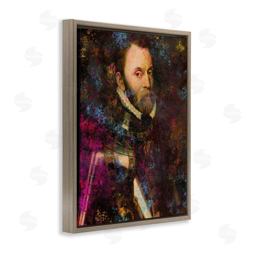 Sarah Adams Dappled Royalty Portrait Brown Floating Frame Canvas Wall Art Print