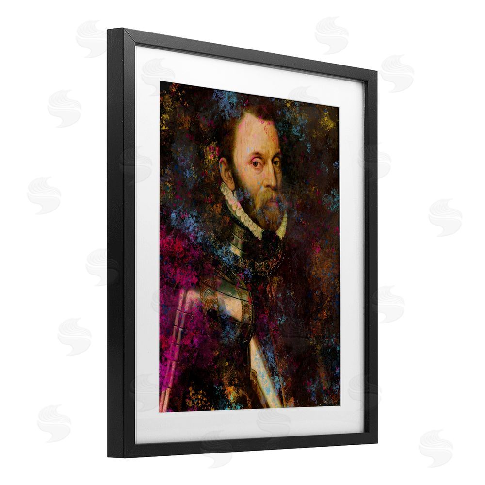 Sarah Adams Dappled Royalty Portrait Black Framed Print Under Glass Wall Art