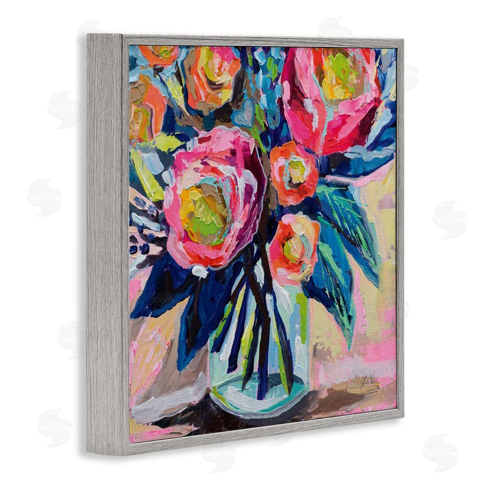 Jeanette Vertentes Because You Love Me Gray Framed Giclee Wall Art Print