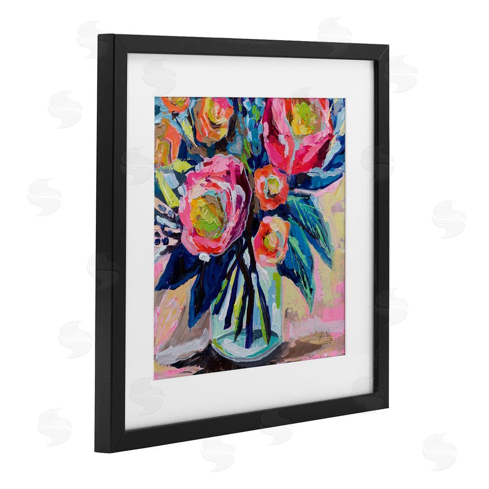 Jeanette Vertentes Because You Love Me Black Framed Print Under Glass Wall Art