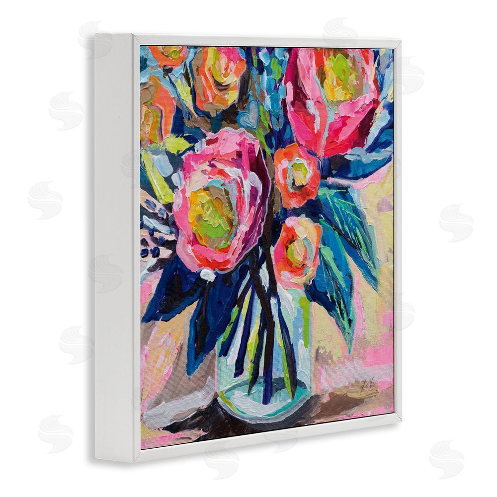 Jeanette Vertentes Because You Love Me White Framed Giclee Wall Art Print