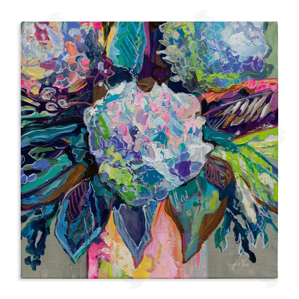 Jeanette Vertentes Love That Gives Bouquet Stretched Canvas Wall Art Print