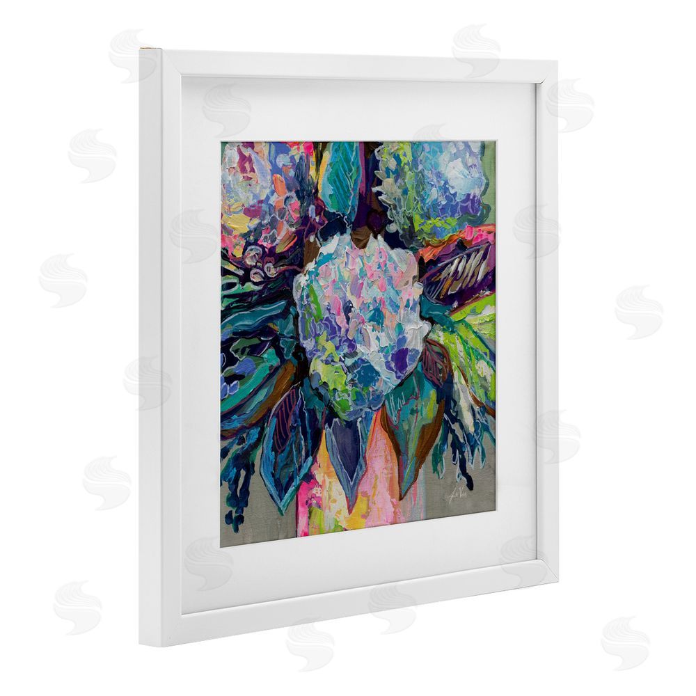 Jeanette Vertentes Love That Gives Bouquet White Framed Print Under Glass Wall Art