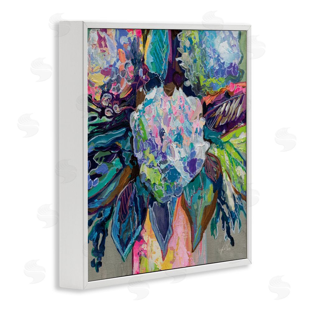Jeanette Vertentes Love That Gives Bouquet White Framed Giclee Wall Art Print