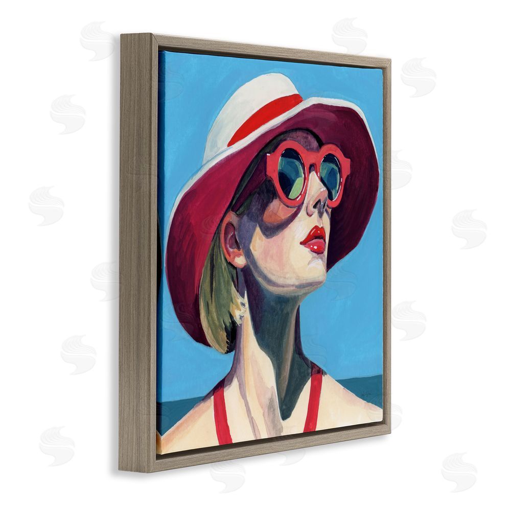 Kate Jarvik Birch Vacation In Style Brown Floating Frame Canvas Wall Art Print