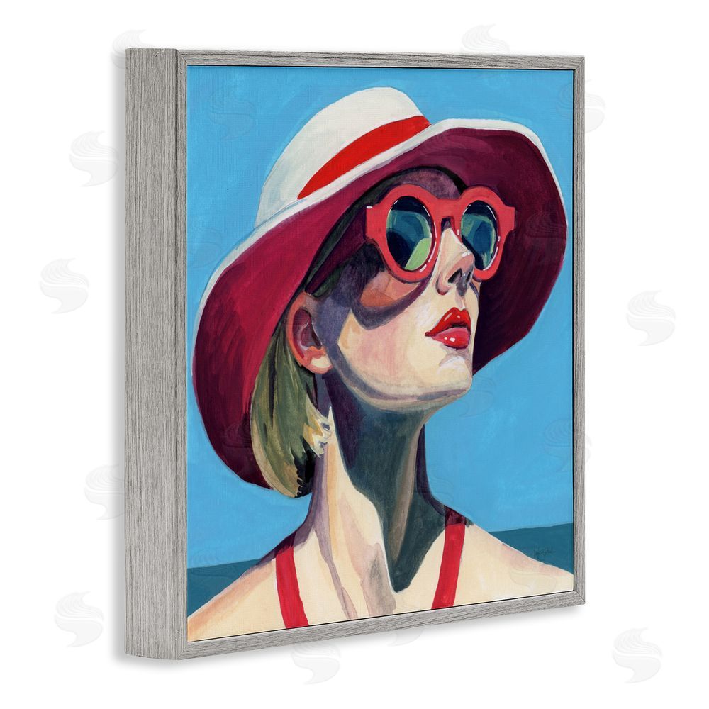 Kate Jarvik Birch Vacation In Style Gray Framed Giclee Wall Art Print
