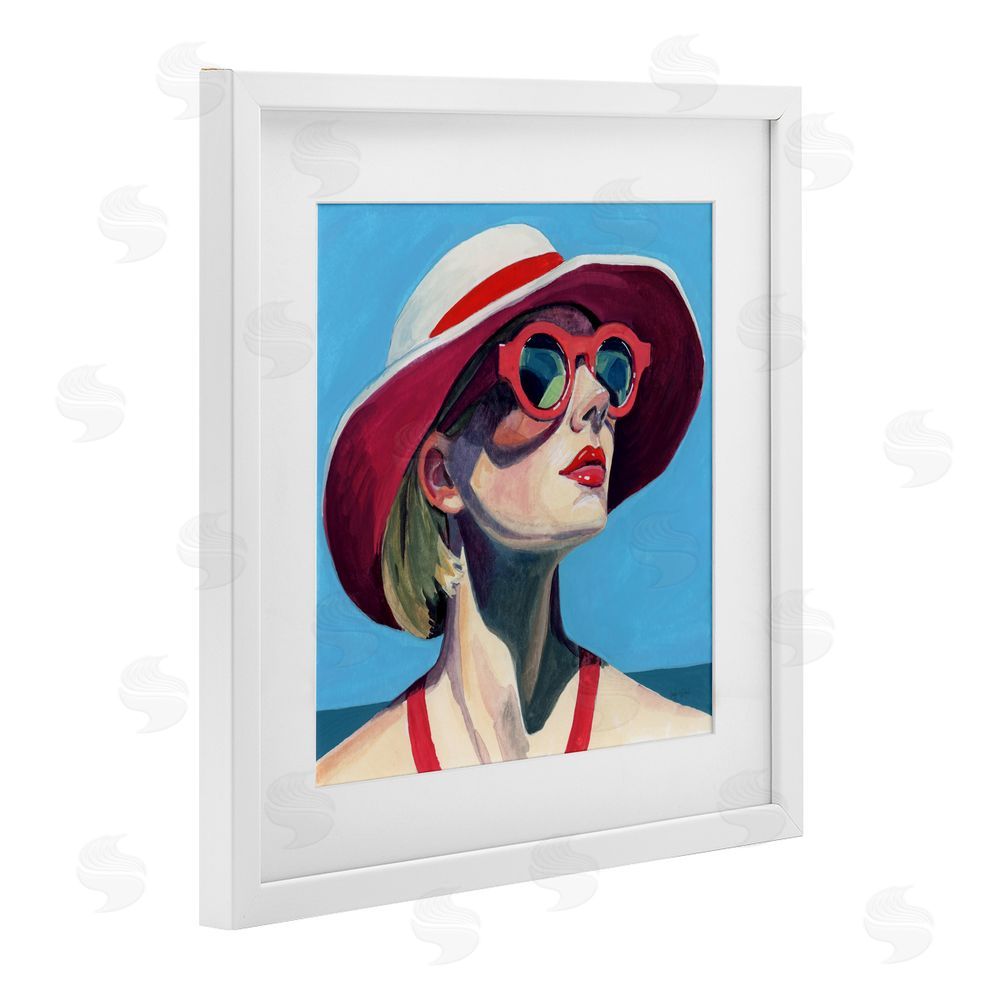 Kate Jarvik Birch Vacation In Style White Framed Print Under Glass Wall Art