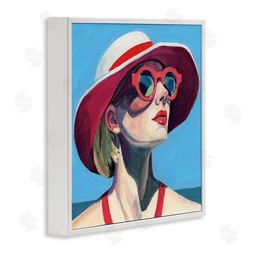 Kate Jarvik Birch Vacation In Style White Framed Giclee Wall Art Print