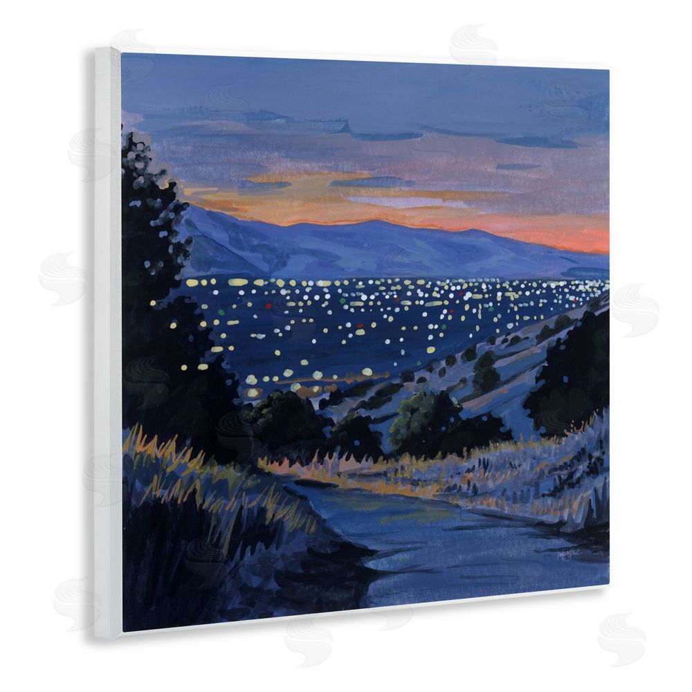 Kate Jarvik Birch Desert City Lights At Dusk Wall Plaque Art Print