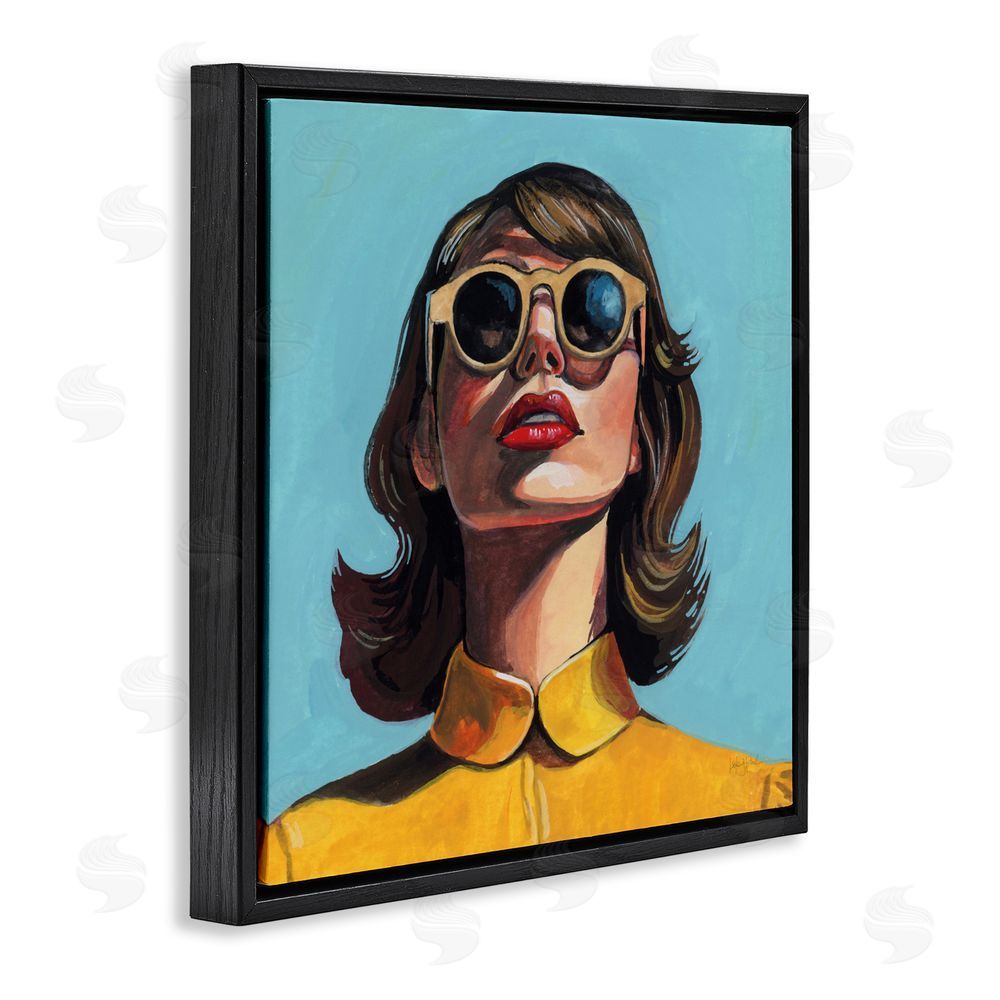 Kate Jarvik Birch Beautiful Sunshiny Day Retro Black Floating Frame Canvas Wall Art Print