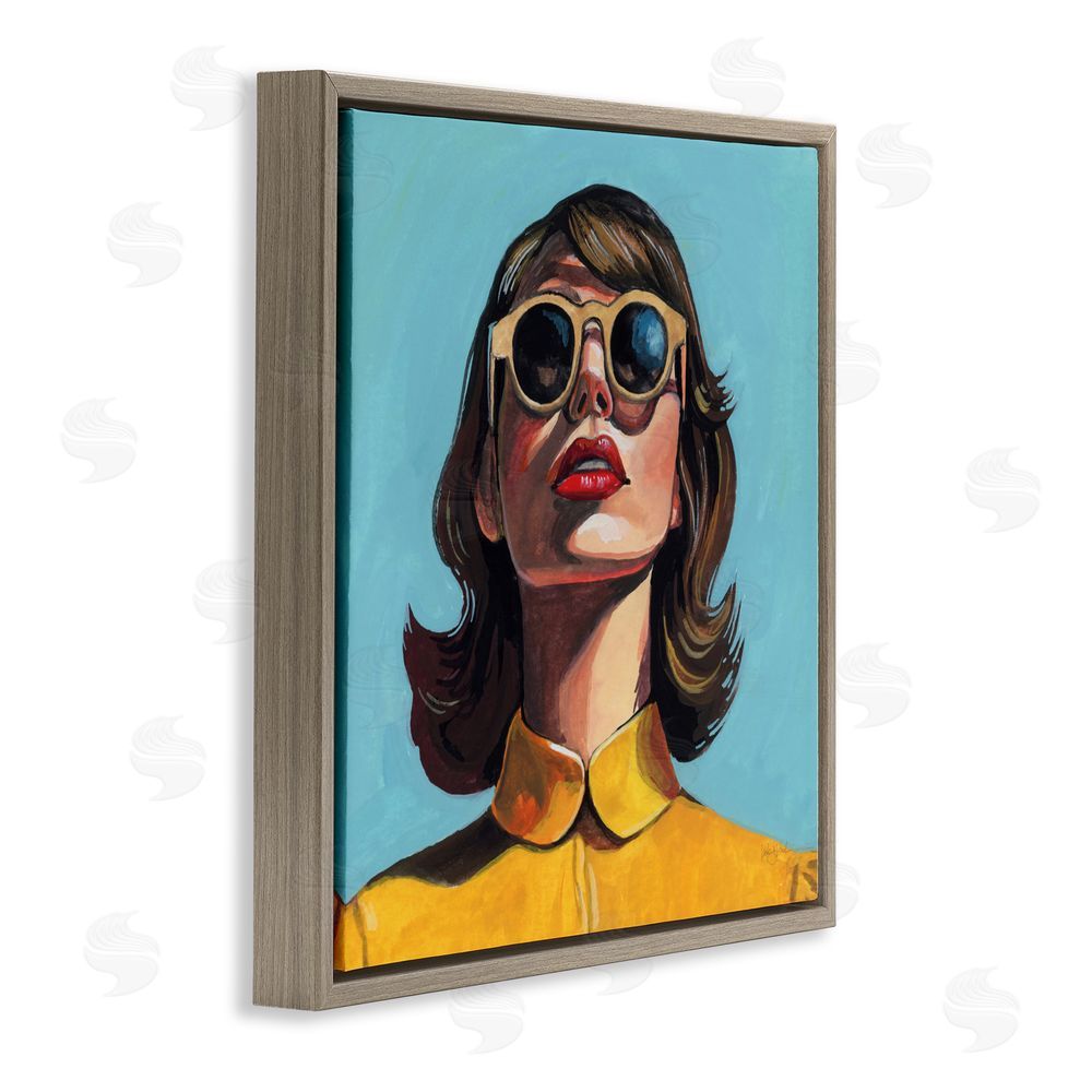 Kate Jarvik Birch Beautiful Sunshiny Day Retro Brown Floating Frame Canvas Wall Art Print
