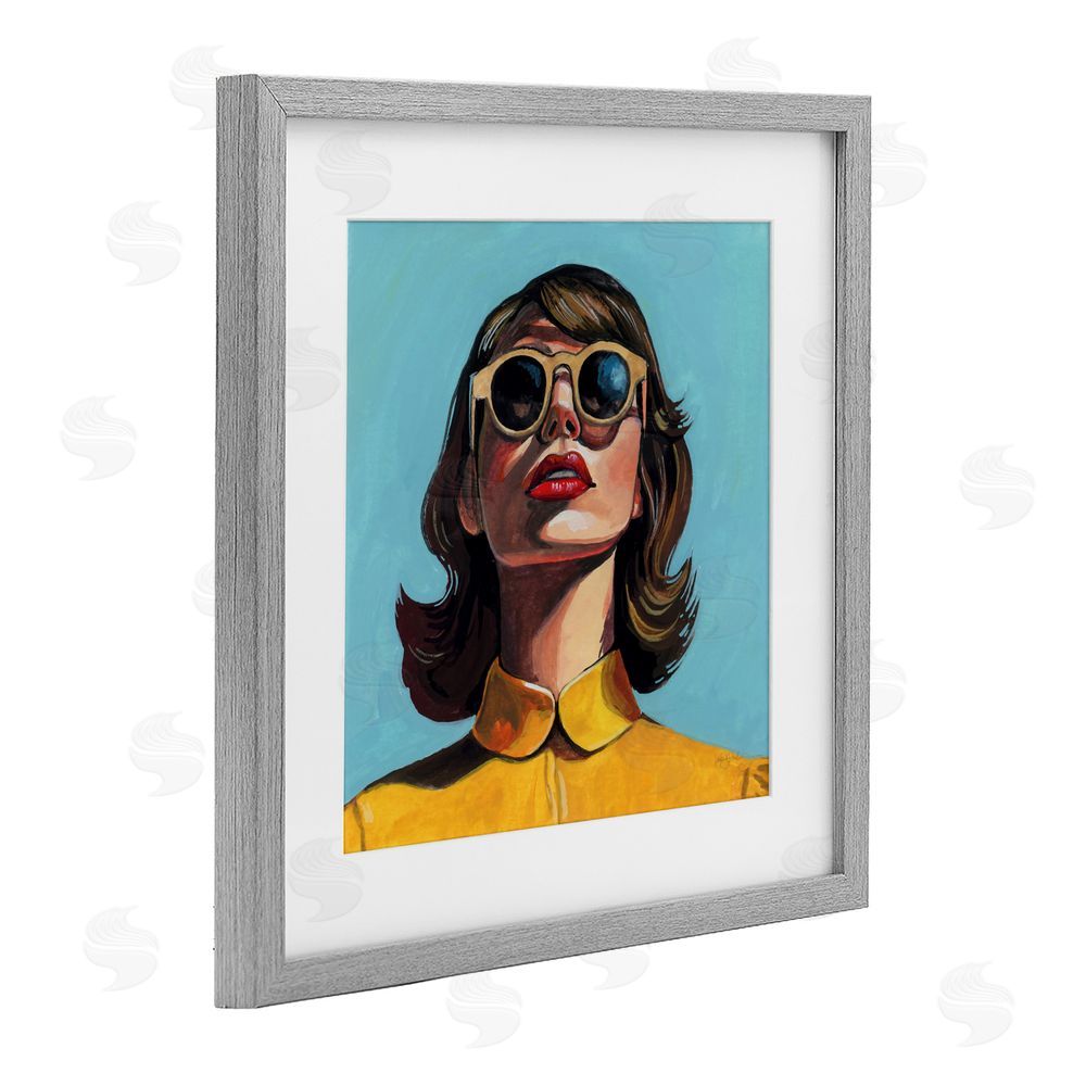 Kate Jarvik Birch Beautiful Sunshiny Day Retro Gray Framed Print Under Glass Wall Art