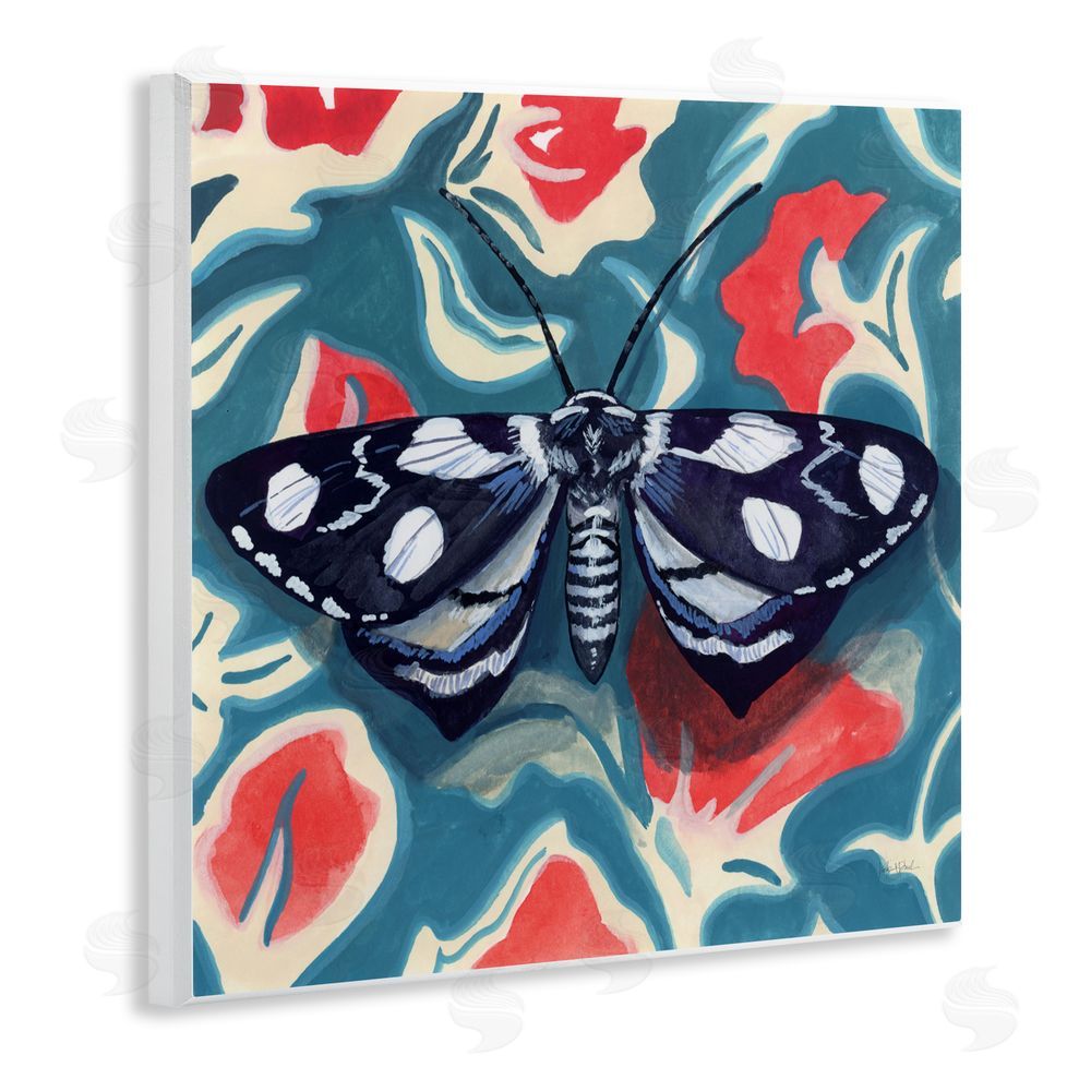 Kate Jarvik Birch Symmetrical Moth On Beautiful Flowers Wall Plaque Art Print