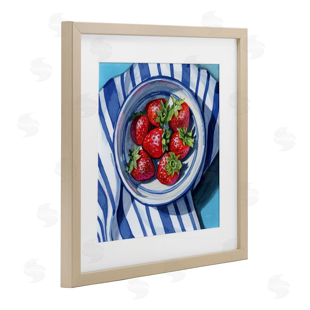 Kate Jarvik Birch Fresh Picked Kitchen Strawberries Birch Framed Print Under Glass Wall Art