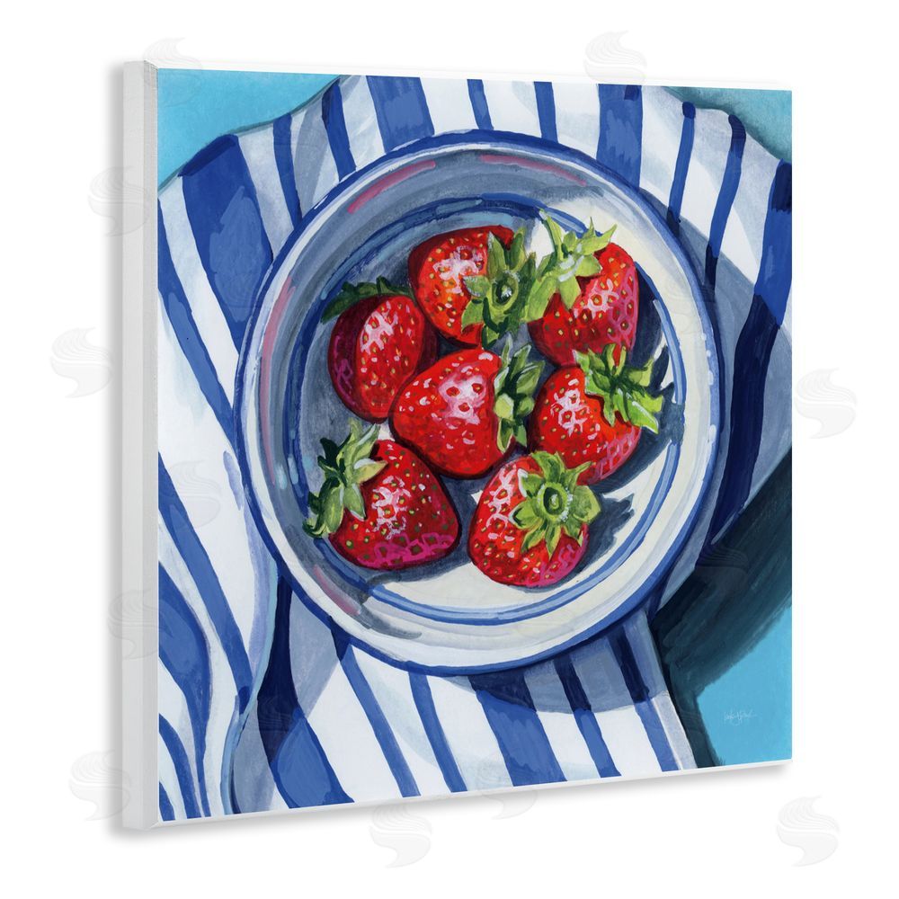 Kate Jarvik Birch Fresh Picked Kitchen Strawberries Wall Plaque Art Print