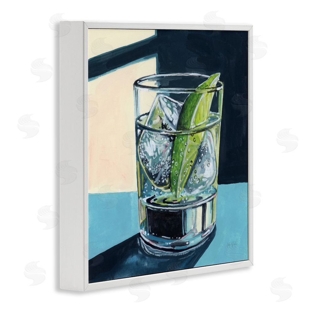 Kate Jarvik Birch Strong Gin and Tonic White Framed Giclee Wall Art Print