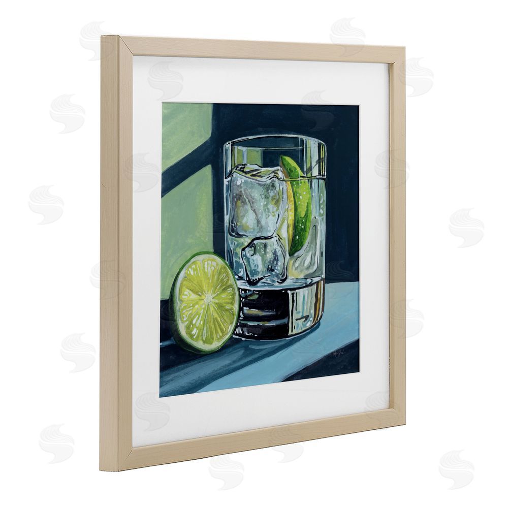 Kate Jarvik Birch Lime & Gin Tonic Cocktail Birch Framed Print Under Glass Wall Art