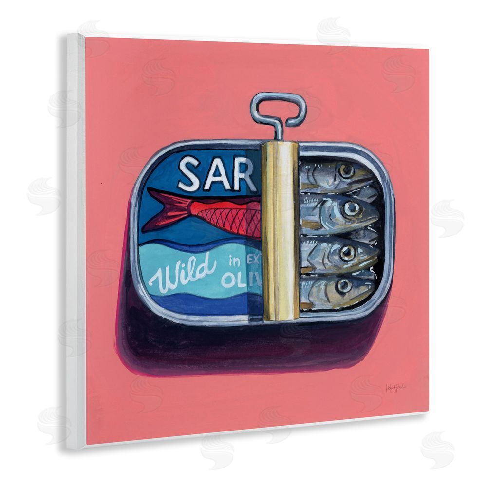 Kate Jarvik Birch Wild Sardines on Pink Wall Plaque Art Print