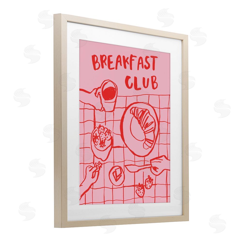 Jenaya Jackson Breakfast Club Doodles Birch Framed Print Under Glass Wall Art