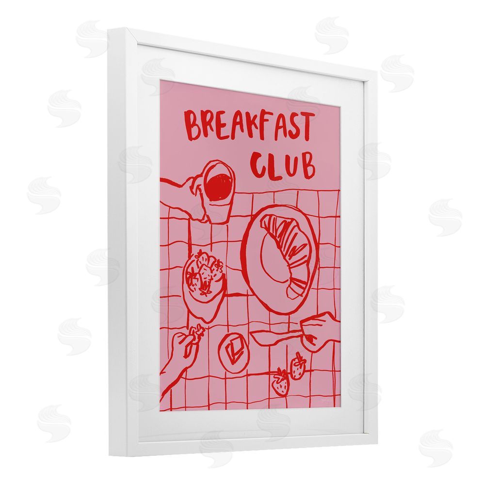 Jenaya Jackson Breakfast Club Doodles White Framed Print Under Glass Wall Art
