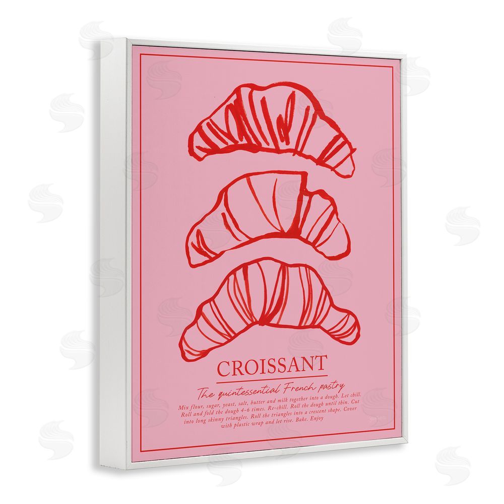 Jenaya Jackson Croissant Breakfast Pastry White Framed Giclee Wall Art Print
