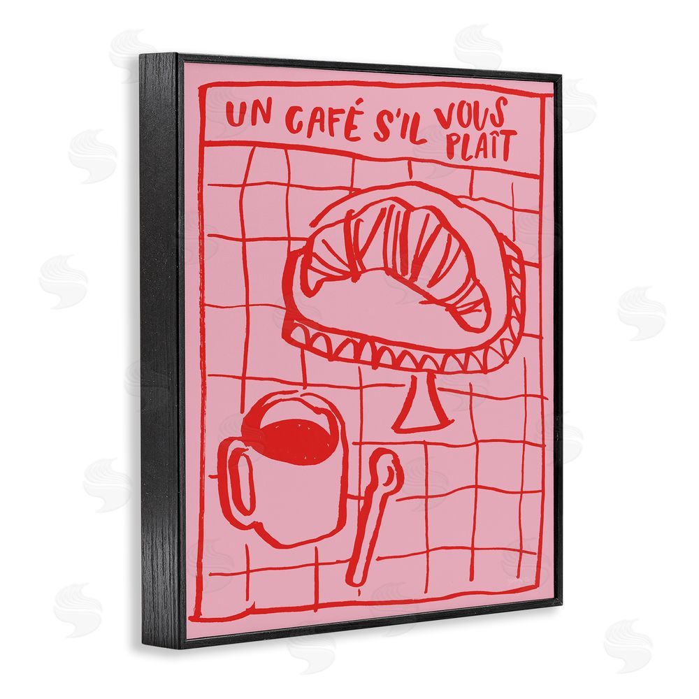 Jenaya Jackson Cafe Brunch Doodles Black Framed Giclee Wall Art Print