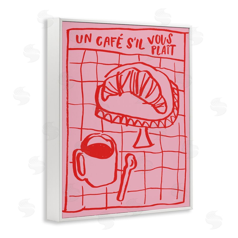 Jenaya Jackson Cafe Brunch Doodles White Framed Giclee Wall Art Print