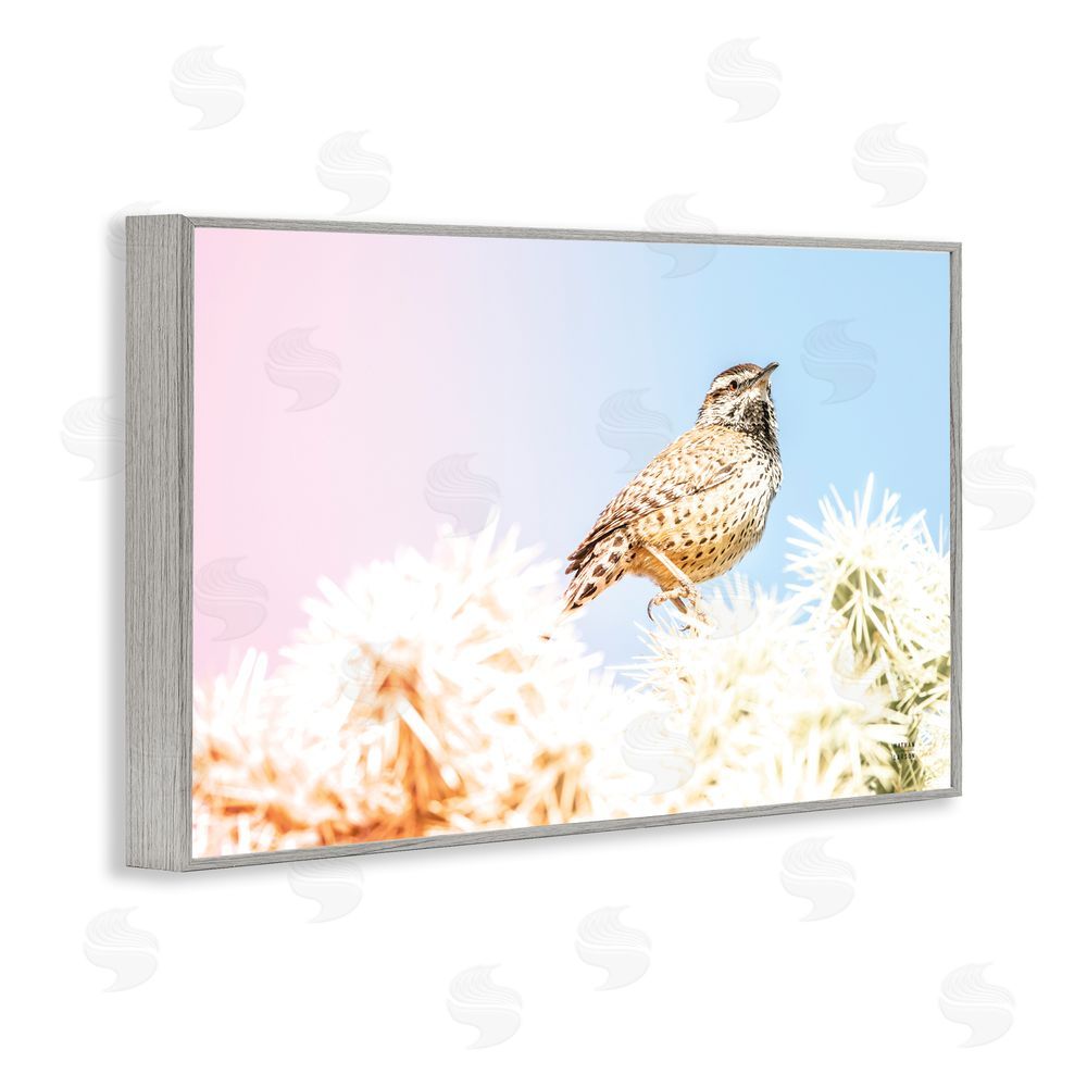 Nathan Larson Desert Song Bird Gray Framed Giclee Wall Art Print