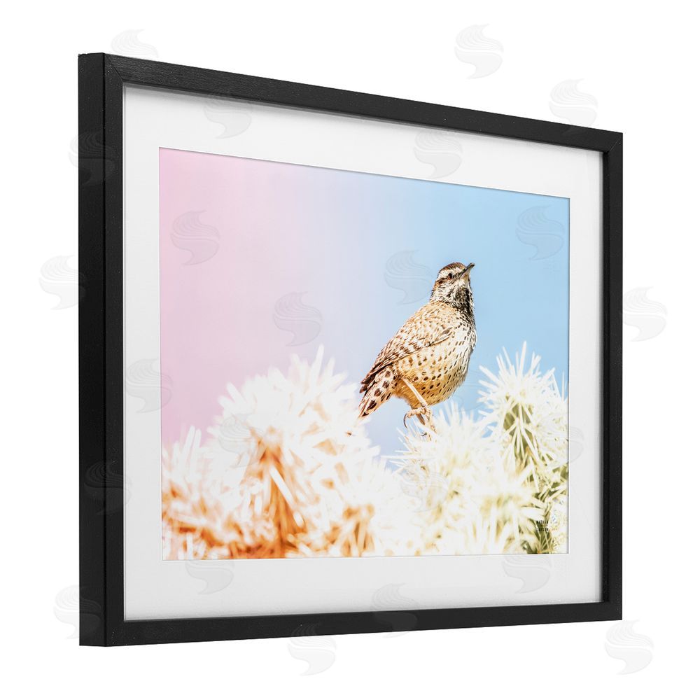 Nathan Larson Desert Song Bird Black Framed Print Under Glass Wall Art