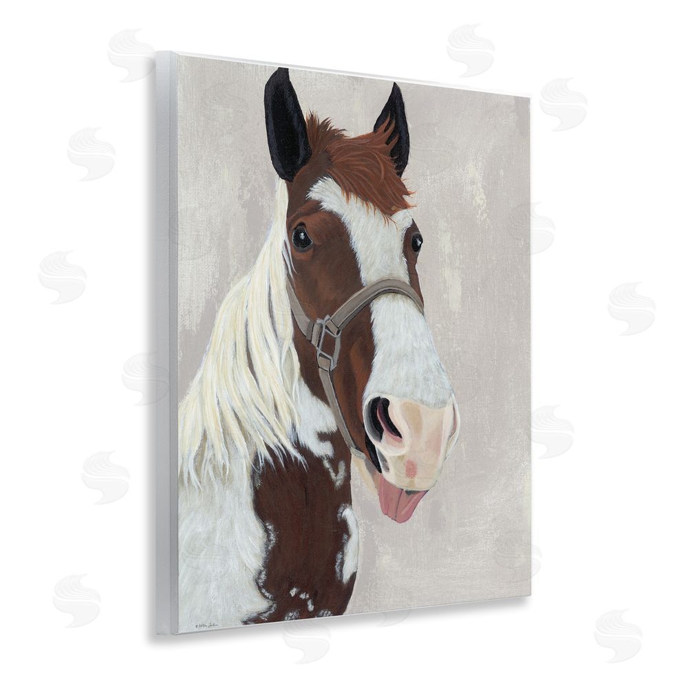 Ashley Justice Henry Horse Funny Tongue Wall Plaque Art Print