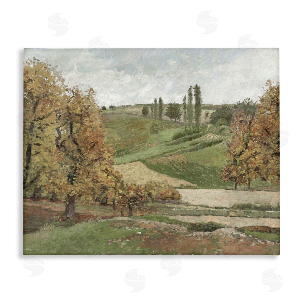 Amber Sterling Rural Hills with Fall Trees Canvas Wall Art Print