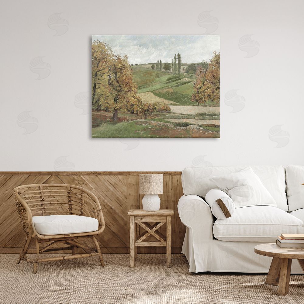 Amber Sterling Rural Hills with Fall Trees Canvas Art on Wall
