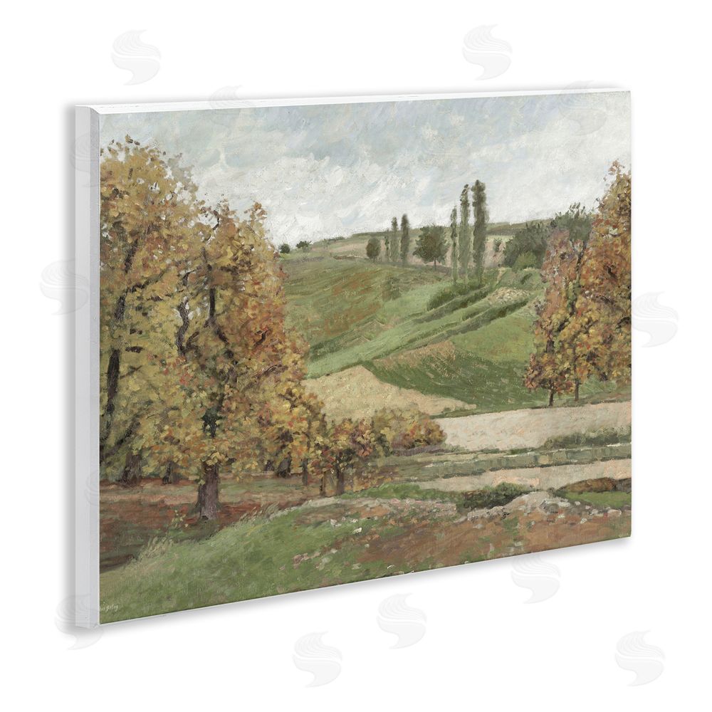 Amber Sterling Rural Hills with Fall Trees Wall Plaque Art Print