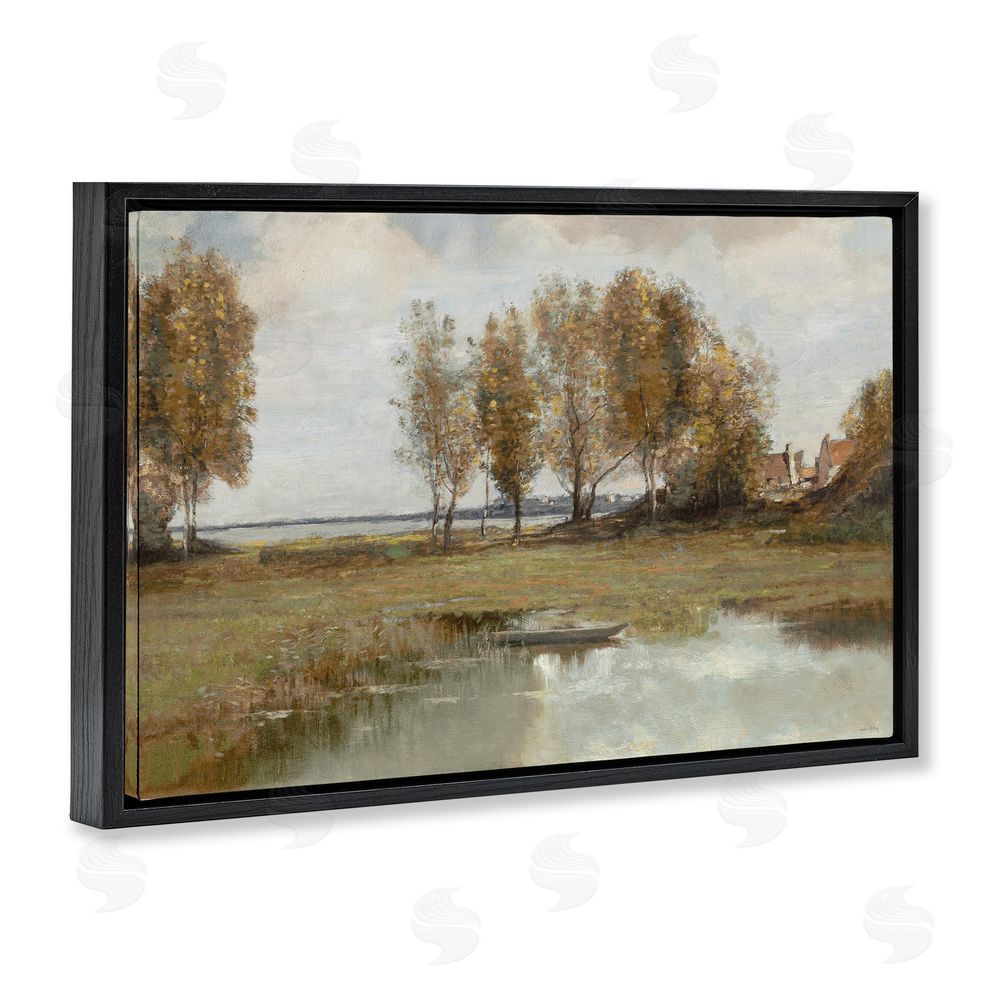 Amber Sterling A Peaceful Spot Landscape Black Floating Frame Canvas Wall Art Print