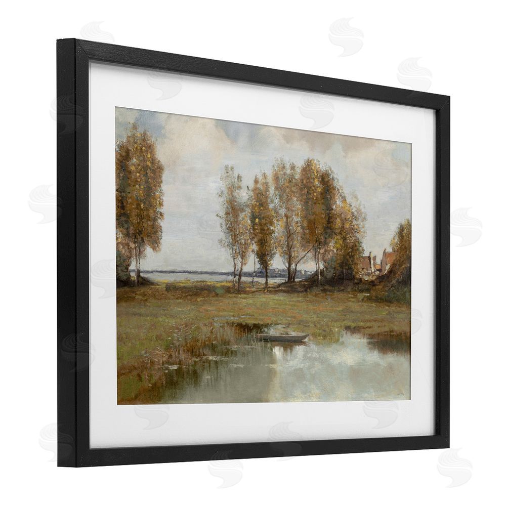Amber Sterling A Peaceful Spot Landscape Black Framed Print Under Glass Wall Art
