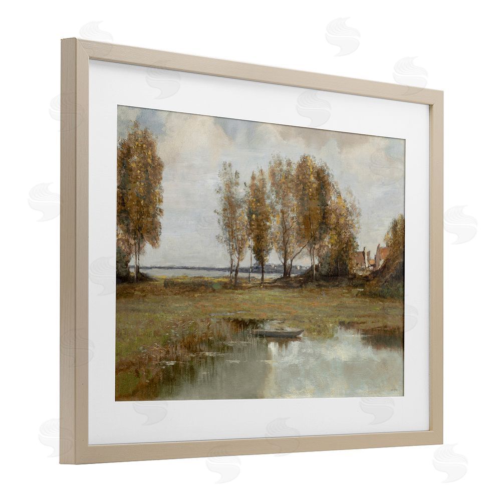 Amber Sterling A Peaceful Spot Landscape Birch Framed Print Under Glass Wall Art