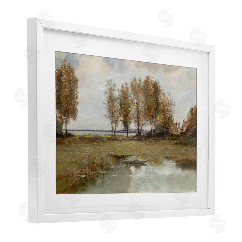 Amber Sterling A Peaceful Spot Landscape White Framed Print Under Glass Wall Art