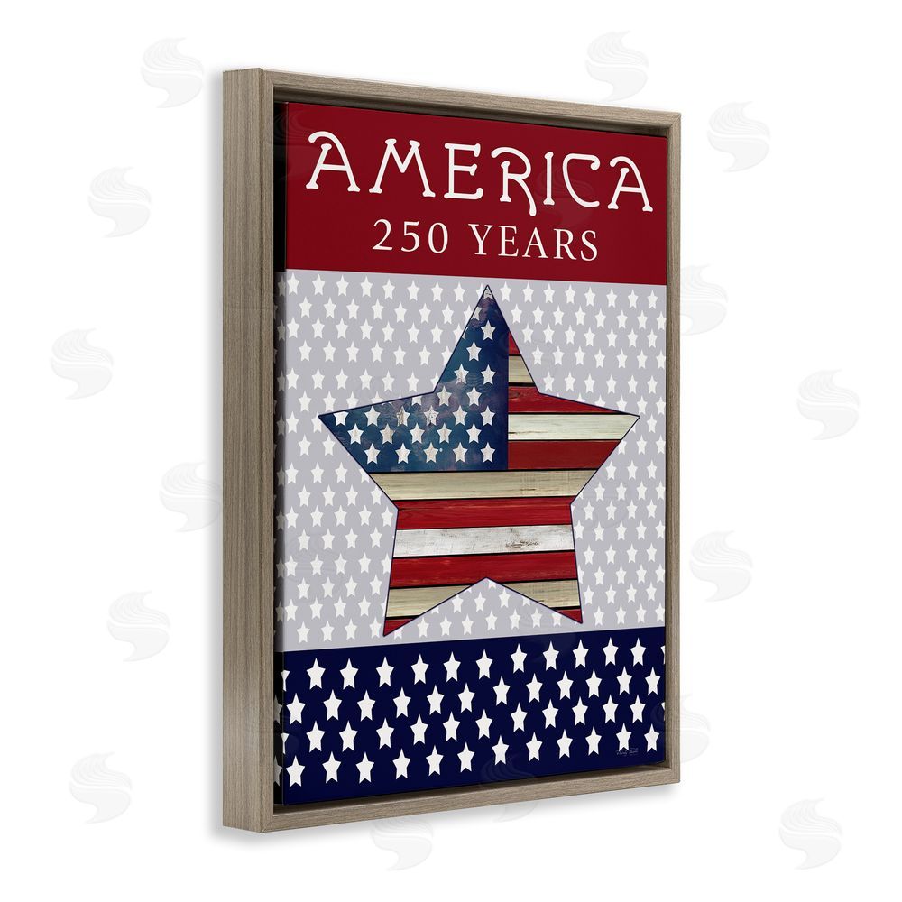 Cindy Jacobs Historic America 250 Years Brown Floating Frame Canvas Wall Art Print