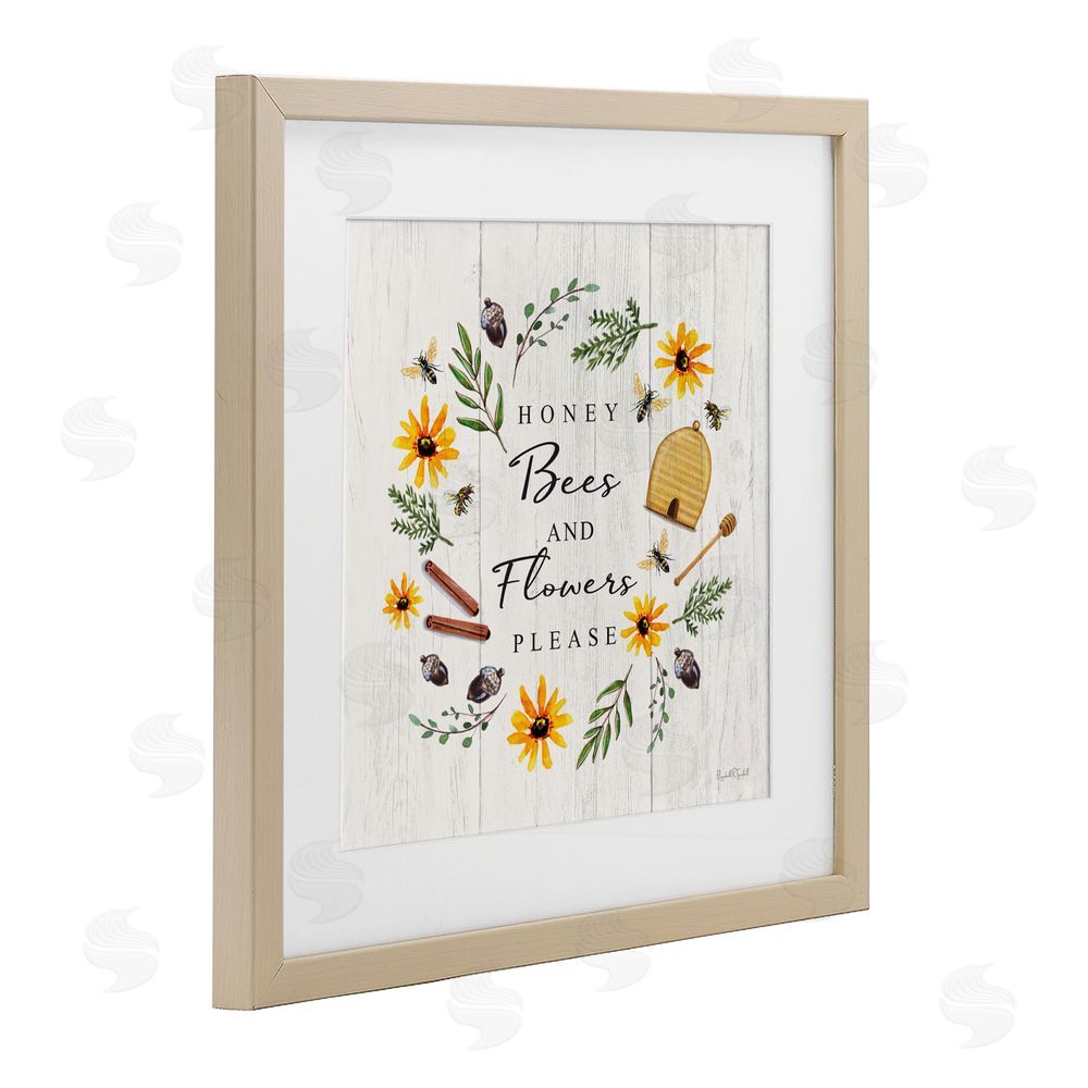 Elizabeth Tyndall Country Cottage Wreath & Quote Birch Framed Print Under Glass Wall Art