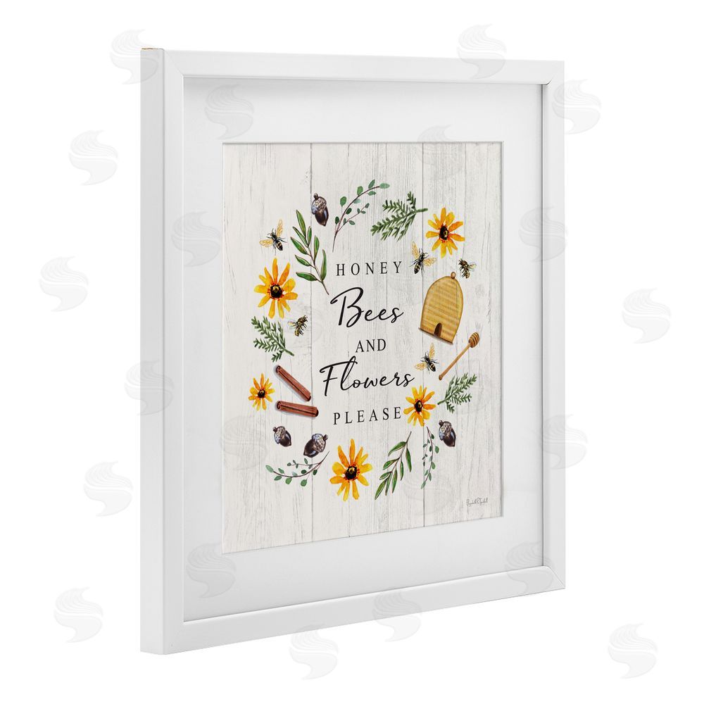 Elizabeth Tyndall Country Cottage Wreath & Quote White Framed Print Under Glass Wall Art