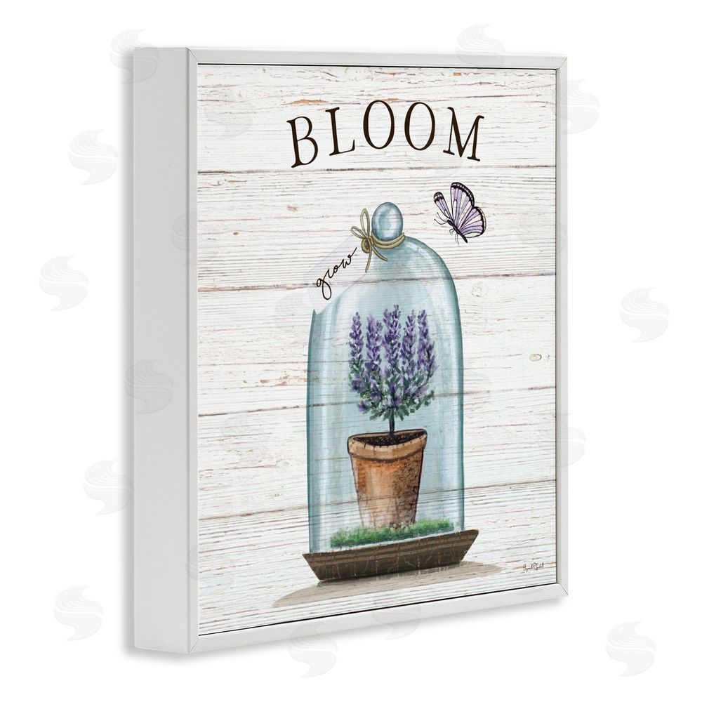 Elizabeth Tyndall Cottage Bloom in Bell Jar White Framed Giclee Wall Art Print